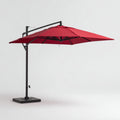 Parasolka ogrodowa na wysięgniku 250 x 250 cm w kolorze beżowym z metalową konstrukcją