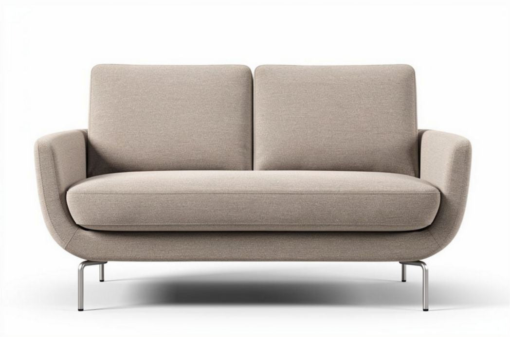 Sofa dwuosobowa z materiału fabric w kolorze beżowym 160 x 80 x 70cm