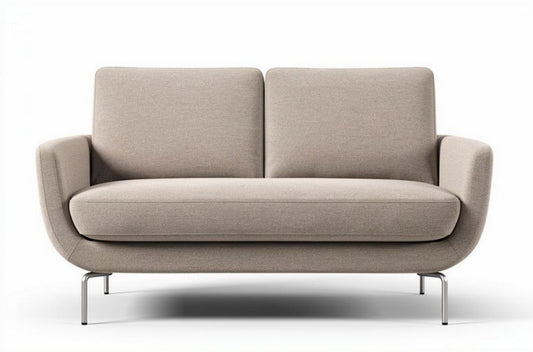 Sofa dwuosobowa z materiału fabric w kolorze beżowym 160 x 80 x 70cm