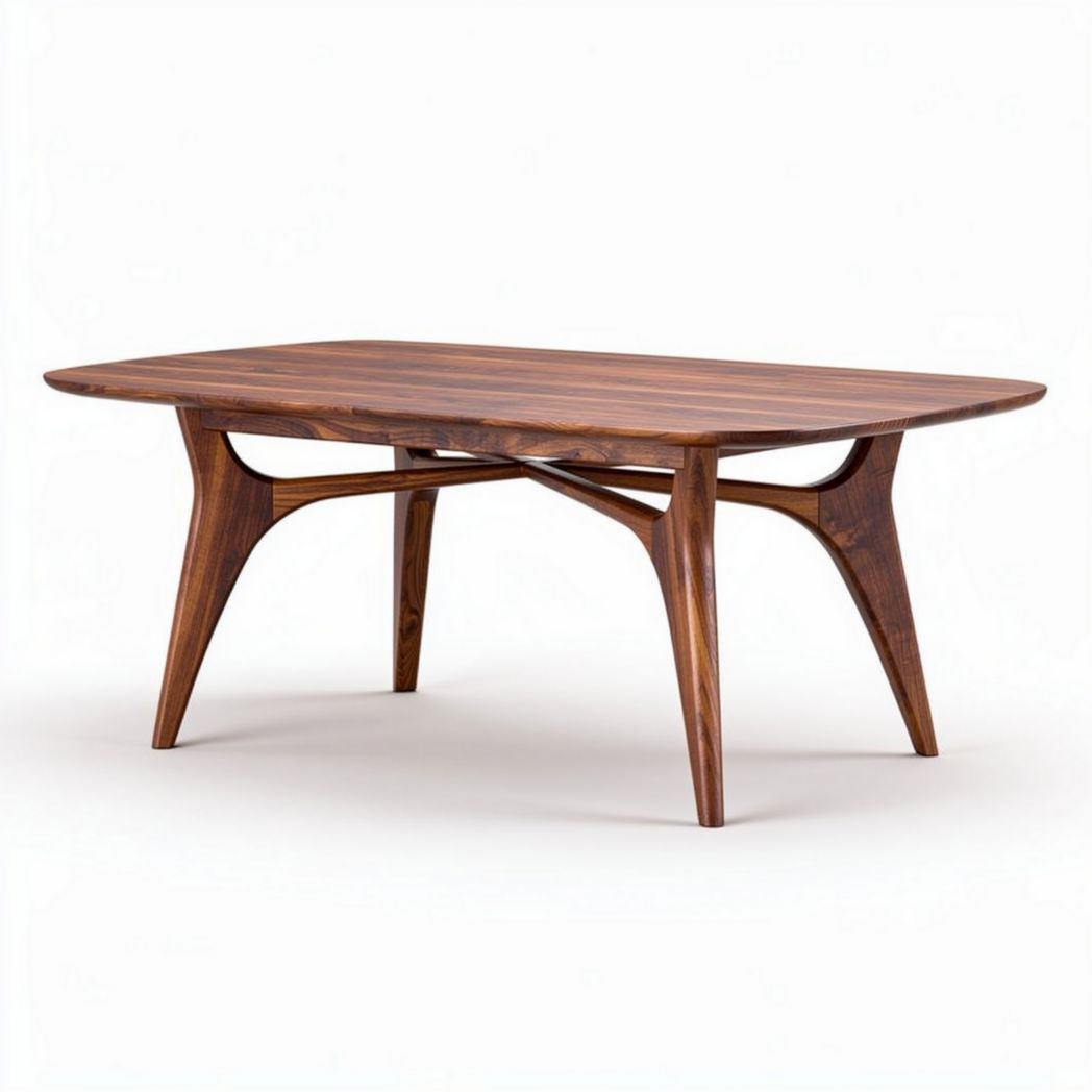 Stół kawowy z drewna orzechowego 150 x 90 x 75 cm do salonu